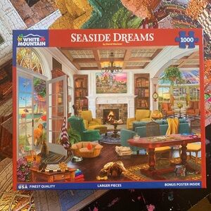 White Mountain Seaside Dreams Puzzle - Vibrant Colors